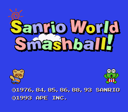 Sanrio World Smash Ball! (English Translation) Title Screen